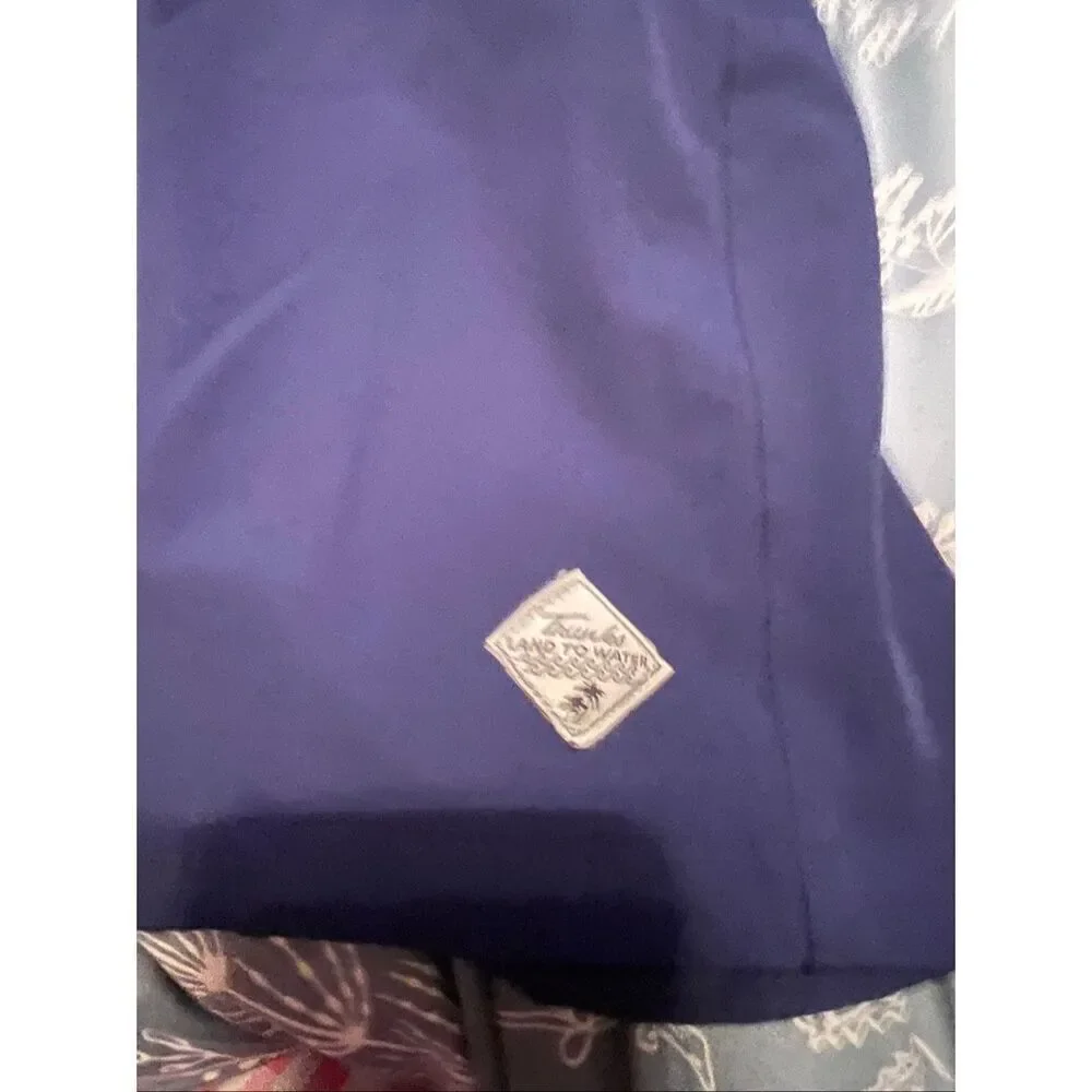 Trunks Land To Water Mens Navy Blue Stretch Classic Swim Board Shorts Size 38